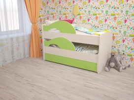 Кровать детская с ящиком Матрешка Лайм